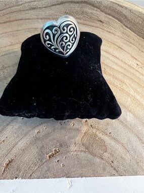 Silpada Silver Heart Filigree Ring